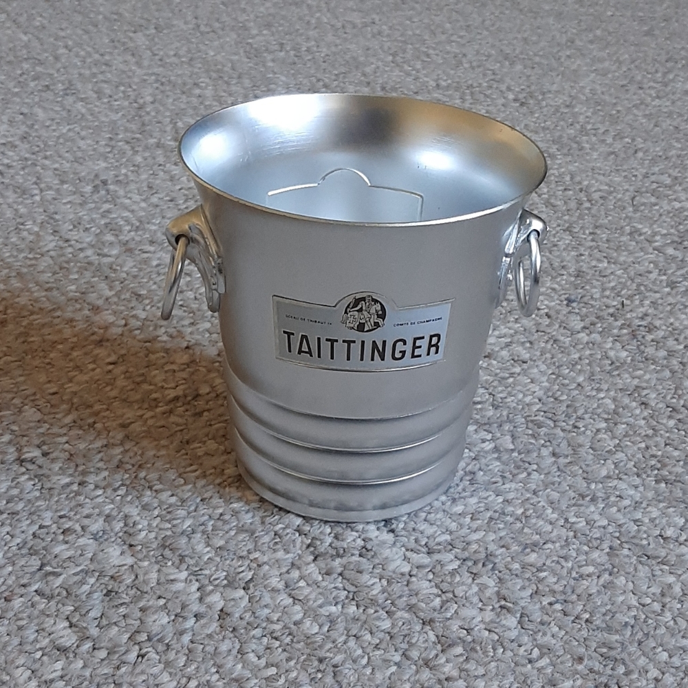 Taittinger Vintage Aluminum France Ice Bucket